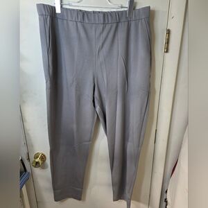 Eileen Fisher Pull-On Lt Gray Pants Size XL, Inseam 27.5"